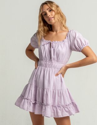 LOST + WANDER Lilac Mini Dress