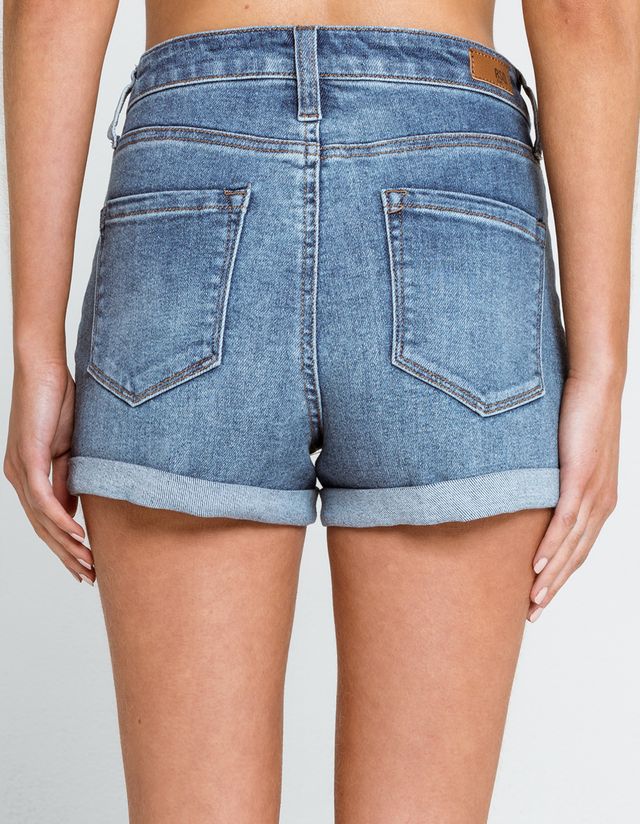 RSQ Girls Mid Rise Cuff Denim Shorts