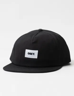 OBEY Bold Label Organic 5 Panel Strapback Hat