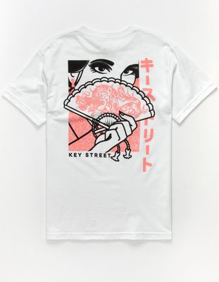 KEY STREET Dragon Fan White T-Shirt