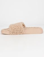 BAMBOO Teddy Faux Fur Slide Sandals