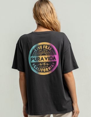 PURA VIDA Live Free Tie Dye Tee