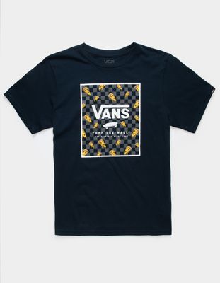 VANS Print Box Pizza Boys Navy T-Shirt