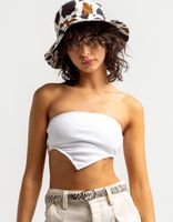 FULL TILT Solid Hanky White Tube Top