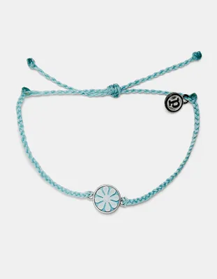 PURA VIDA Cameo Charm Ice Blue Braided Bracelet