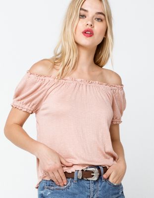 OTHERS FOLLOW Off The Shoulder Ruffle Top