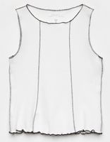 FULL TILT Seam Detail Girls White Tank