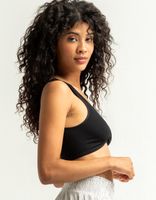 FULL TILT Ruched Seamless Black Bralette