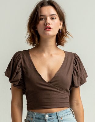 FREE PEOPLE Can't Get Enough Wrap Top