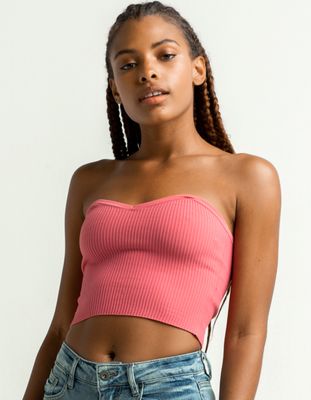 WEST OF MELROSE Not What It Seams Ribbed Tube Top