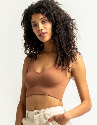 FULL TILT Seamless Deep V Cognac Tank