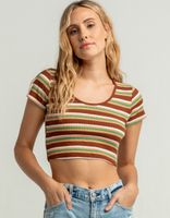 SKY AND SPARROW Retro Stripe Open Back Top