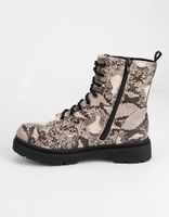 SODA Grunge Lace Up Snake Combat Boots