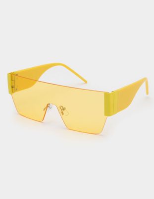 Oversized Plastic Shield Sunglasses