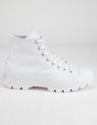 CONVERSE Chuck Taylor All Star Lugged White High Tops