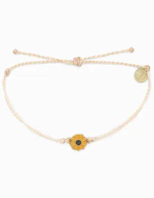 PURA VIDA Sunflower Charm White Bracelet