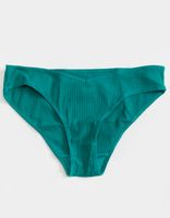 FULL TILT Ribbed Dark Green Panties