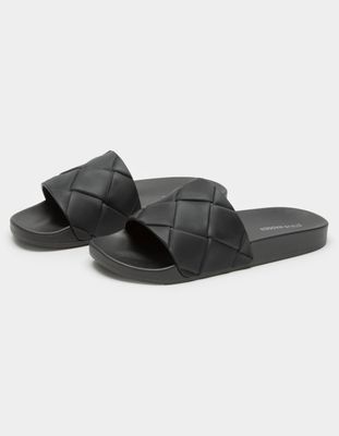 STEVE MADDEN Soulful Black Slide Sandals