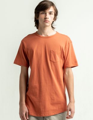 RSQ Burnt Red Tall Pocket Tee