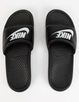 NIKE Benassi JDI Black & White Slide Sandals