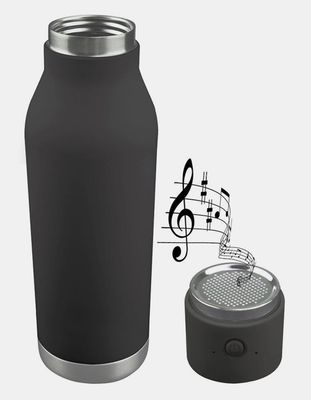 ASOBU Wireless BT60 Double Walled Black Speaker Bottle