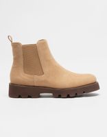 OASIS SOCIETY Tan Flat Chelsea Boots