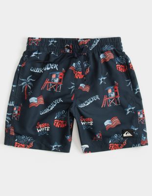 QUIKSILVER 4th Of July Little Boys Volley Shorts (4-7)