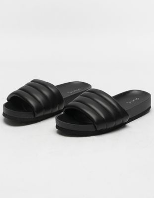 QUPID Quilted Slide Sandals