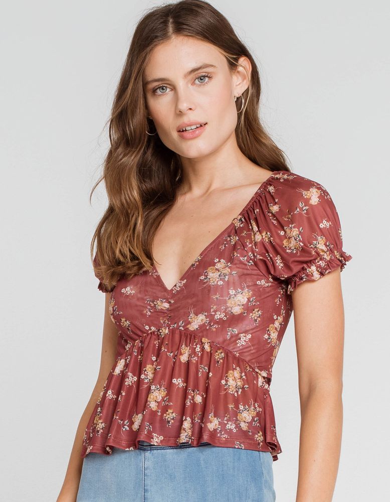 WEST OF MELROSE Meshing Around Babydoll Top