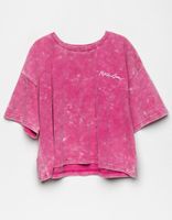MAUI AND SONS Mineral Wash Boxy Girls Crop Tee