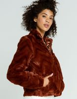 WEST OF MELROSE Fur Sure Chevron Jacket