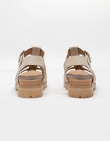 SODA Caged Ankle Strap Beige Sandals