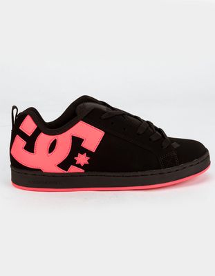 DC SHOES Court Graffik Black & Hot Pink Shoes