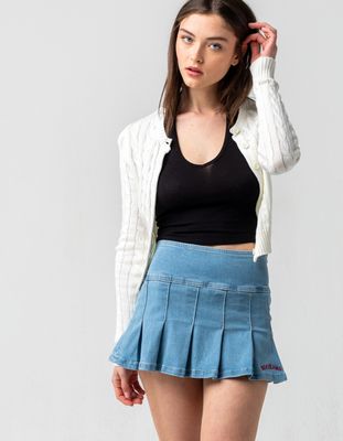 BDG Urban Outfitters Kilt Denim Mini Skirt