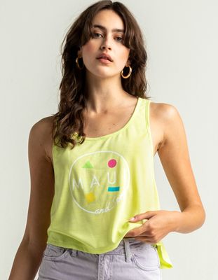 MAUI AND SONS Sunny Lime Crop Tank