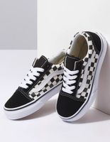 VANS Checkerboard Primary Check Old Skool Black & White Kids Shoes