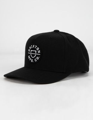 BRIXTON Crest Black Snapback Hat