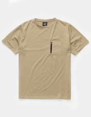 ORIGINAL DELUXE Beige Nylon Pocket T-Shirt
