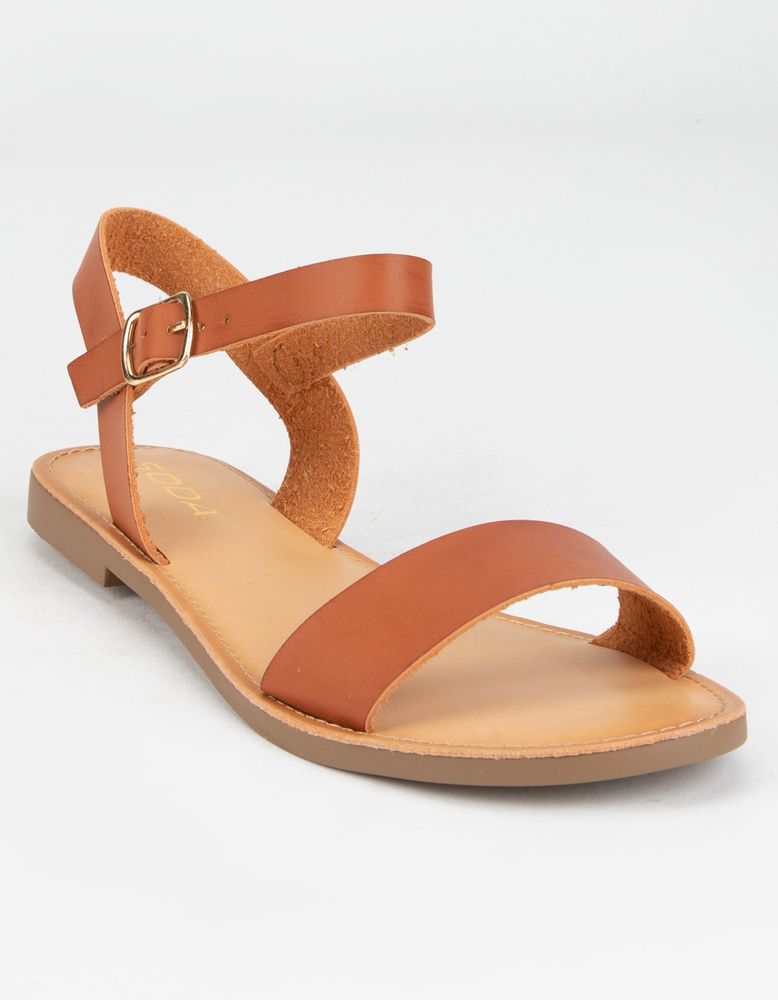 SODA Ankle Strap Tan Sandals