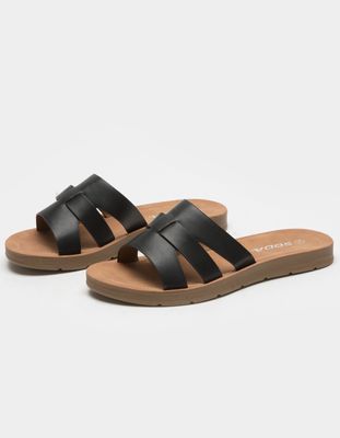 SODA Woven Slide Sandals