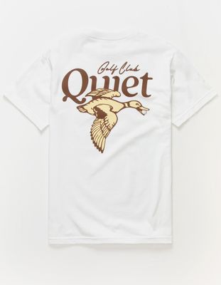 QUIET GOLF CLUB Flocking White T-Shirt