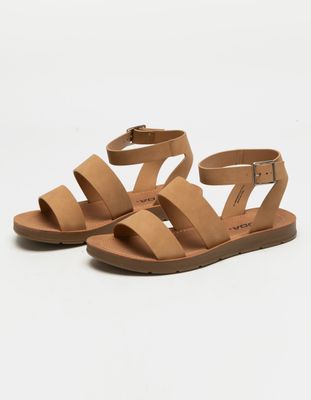 SODA Banded Ankle Strap Tan Sandals