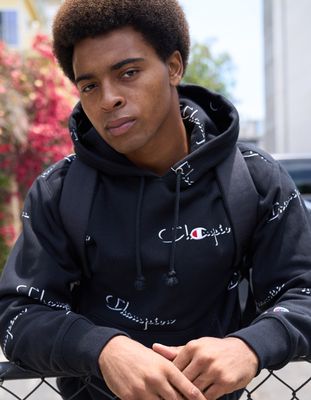 CHAMPION Reverse Weave Black Hoodie