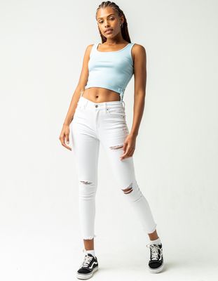 DAZE Call You Crop High Rise Skinny Jeans