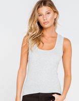 RSQ Solid Rib Heather Gray Muscle Tank