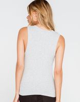 RSQ Solid Rib Heather Gray Muscle Tank