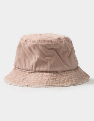 Distressed Cotton Blush Bucket Hat
