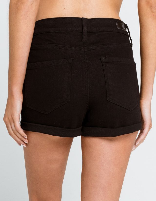 RSQ Womens Super High Rise Mom Shorts - WASHED BLACK