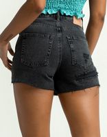 BDG Urban Outfitters Pax Extreme Ripped Wash Black Denim Shorts