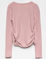 WHITE FAWN Cozy Cinch Side Girls Light Pink Top